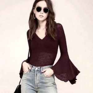 NWT Intimately Free People Bell Sleeve Top